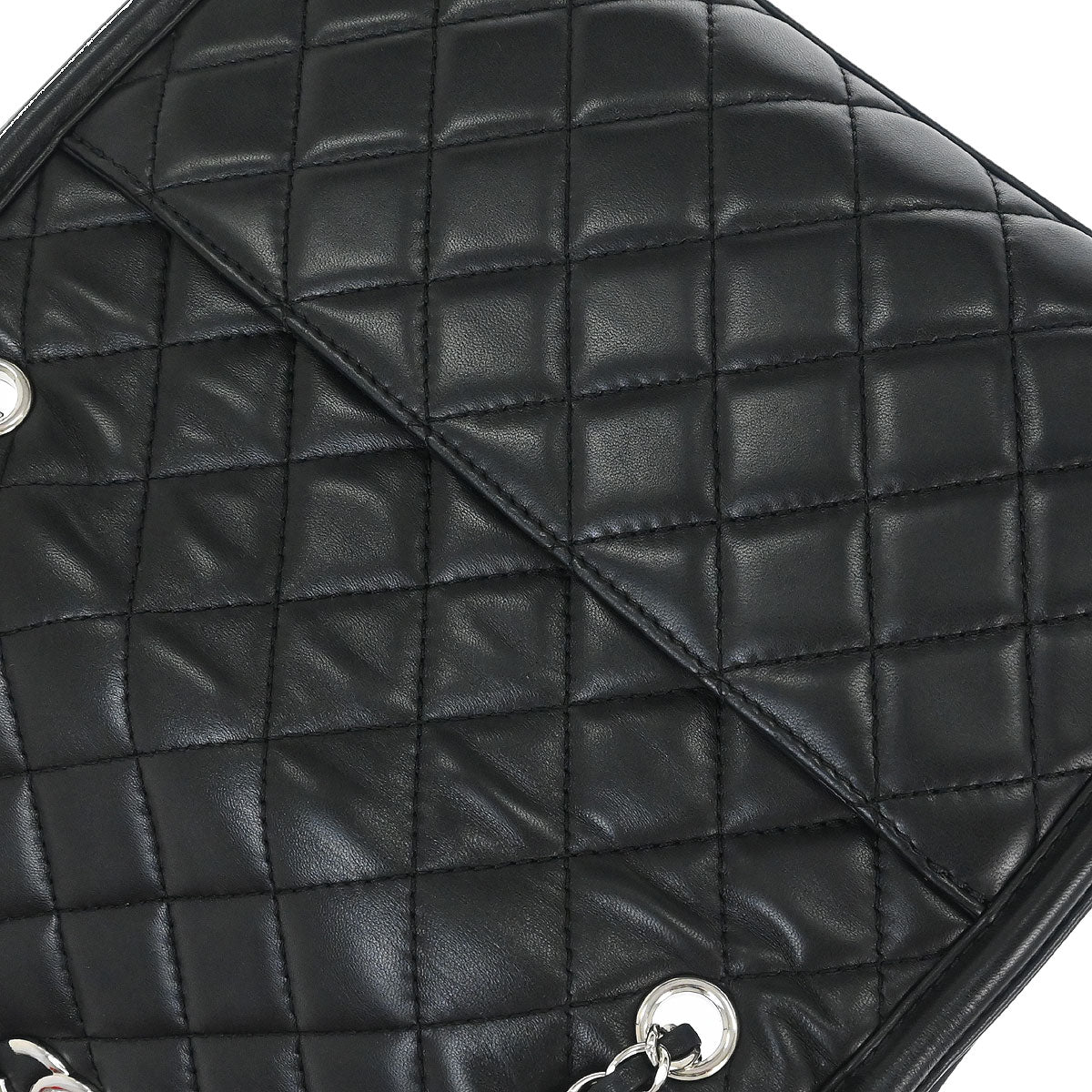 Chanel Black Lambskin Geometric Flap Shoulder Bag