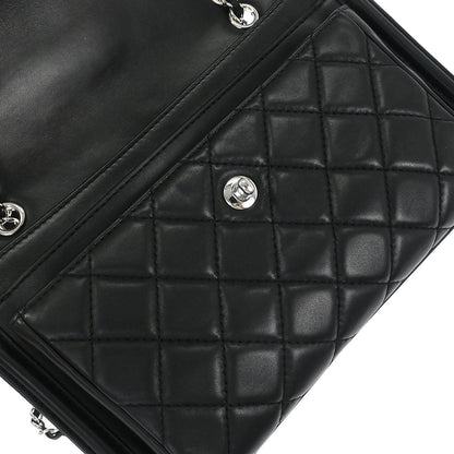 Chanel Black Lambskin Geometric Flap Shoulder Bag