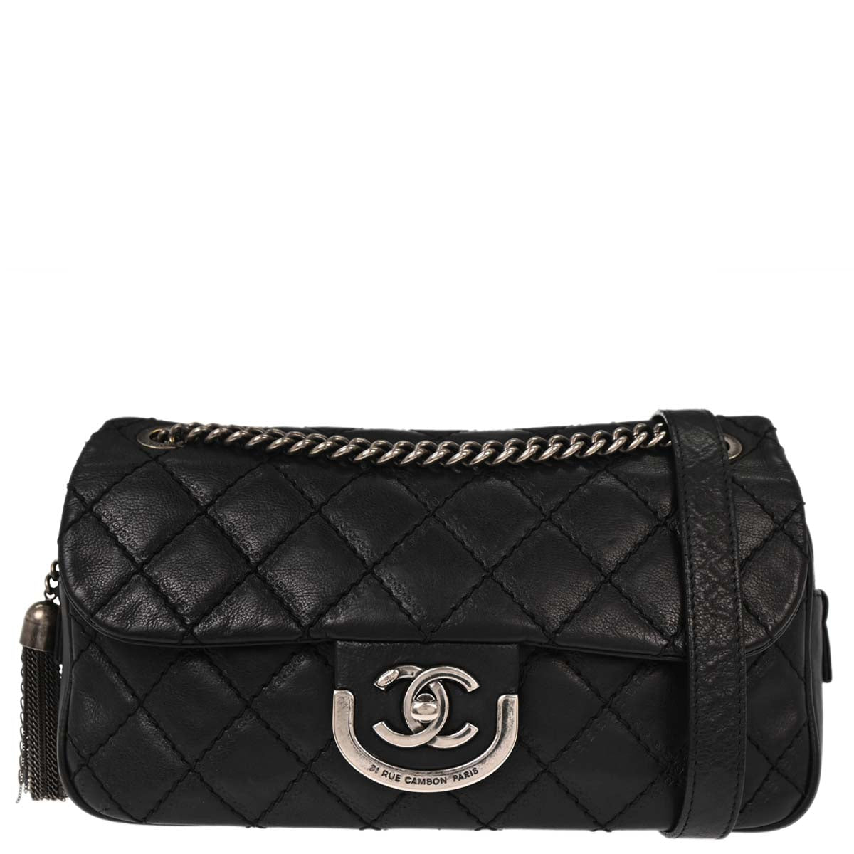 Chanel Black Calfskin Coco Sporran Shoulder Bag