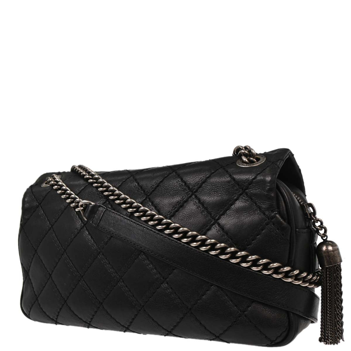 Chanel Black Calfskin Coco Sporran Shoulder Bag