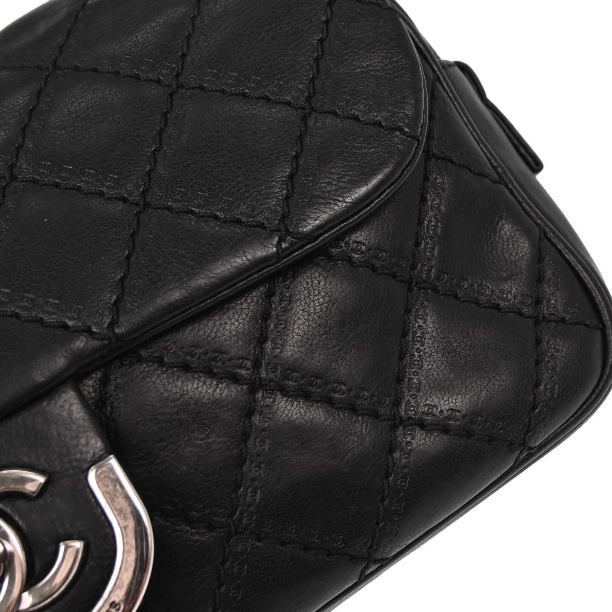 Chanel Black Calfskin Coco Sporran Shoulder Bag