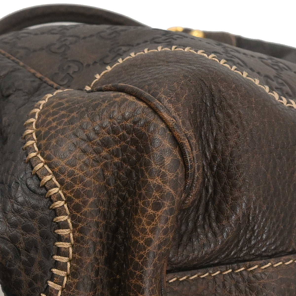 Gucci Dark Brown Guccissima Pelham Horsebit Handbag