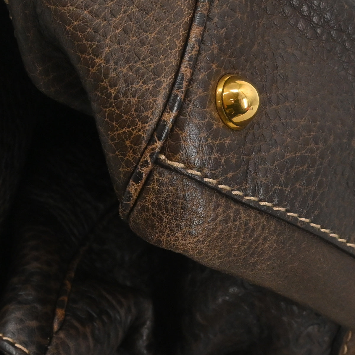 Gucci Dark Brown Guccissima Pelham Horsebit Handbag