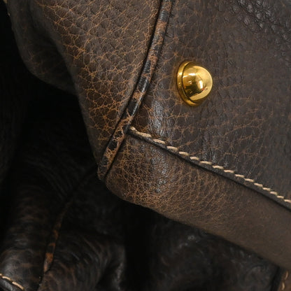 Gucci Dark Brown Guccissima Pelham Horsebit Handbag