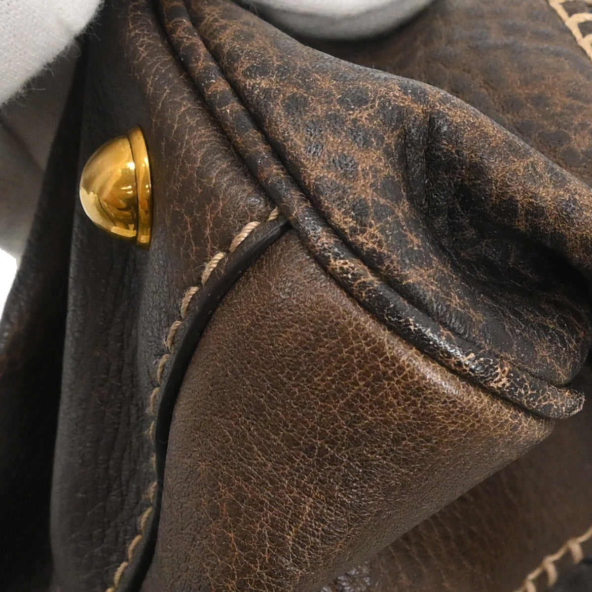 Gucci Dark Brown Guccissima Pelham Horsebit Handbag