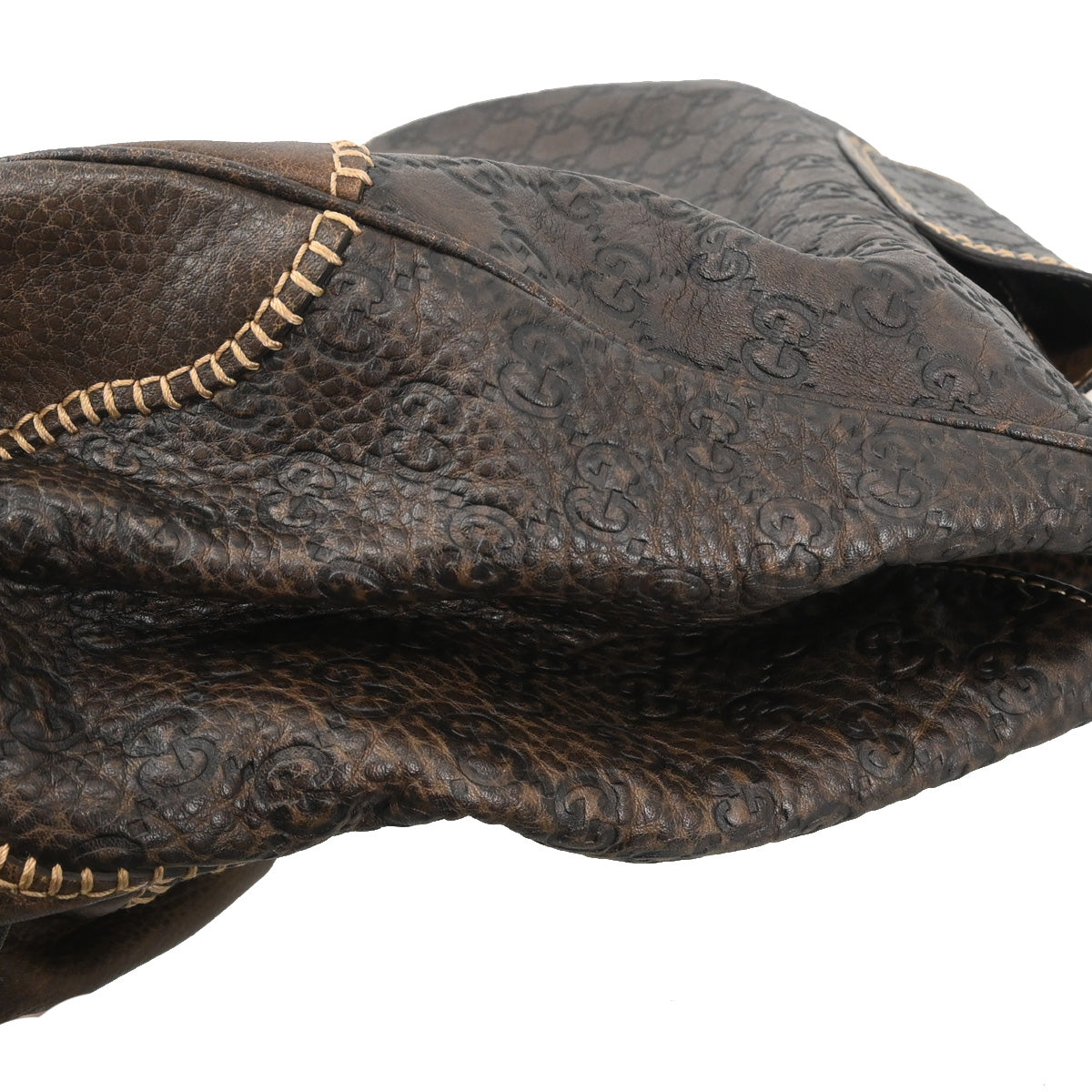 Gucci Dark Brown Guccissima Pelham Horsebit Handbag
