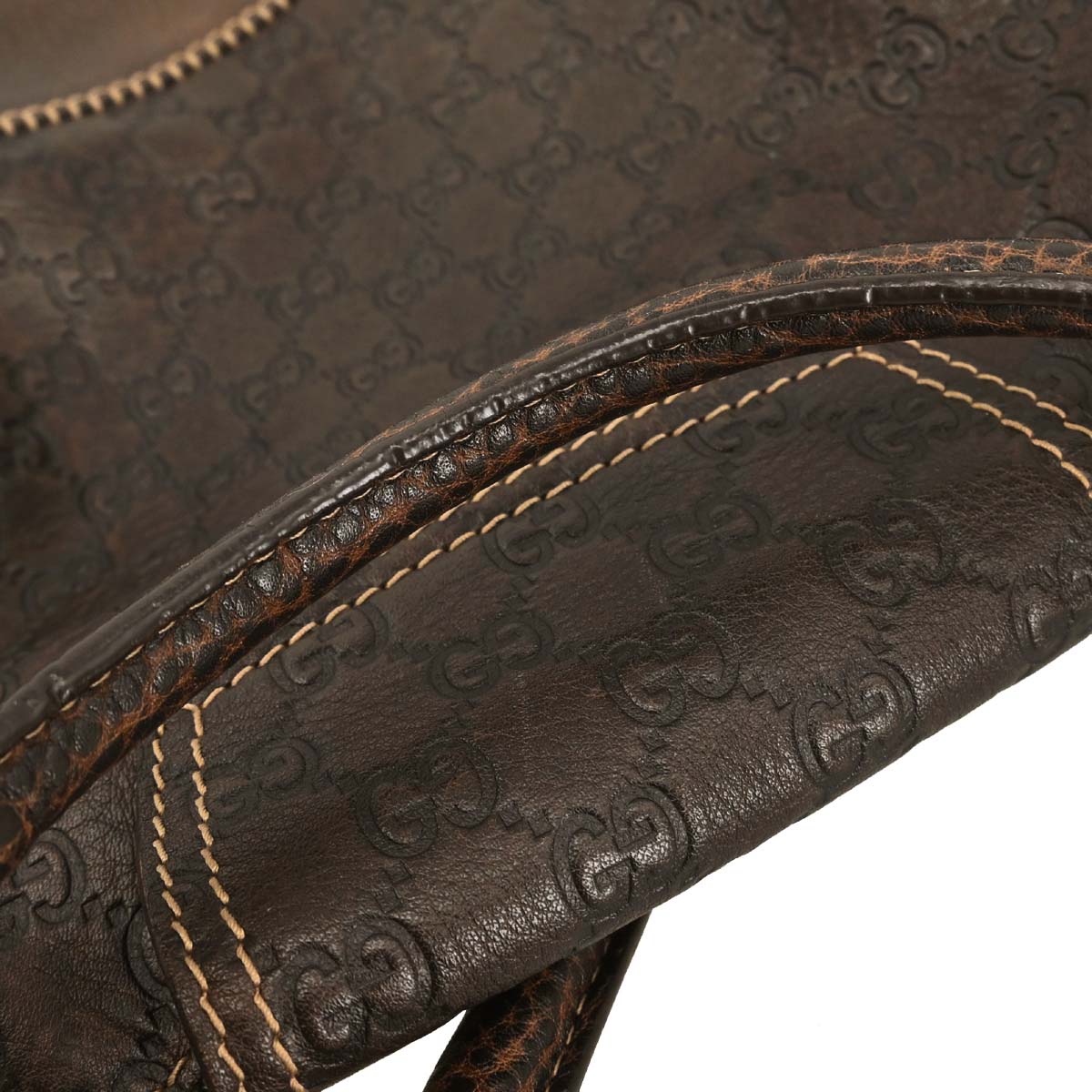 Gucci Dark Brown Guccissima Pelham Horsebit Handbag