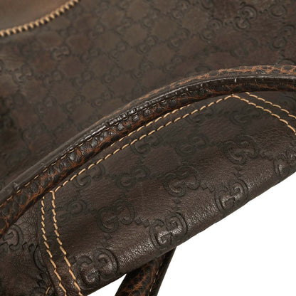 Gucci Dark Brown Guccissima Pelham Horsebit Handbag