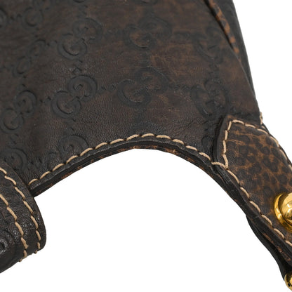 Gucci Dark Brown Guccissima Pelham Horsebit Handbag