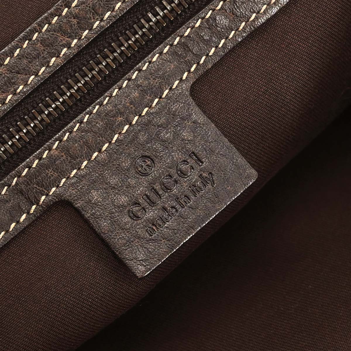 Gucci Dark Brown Guccissima Pelham Horsebit Handbag