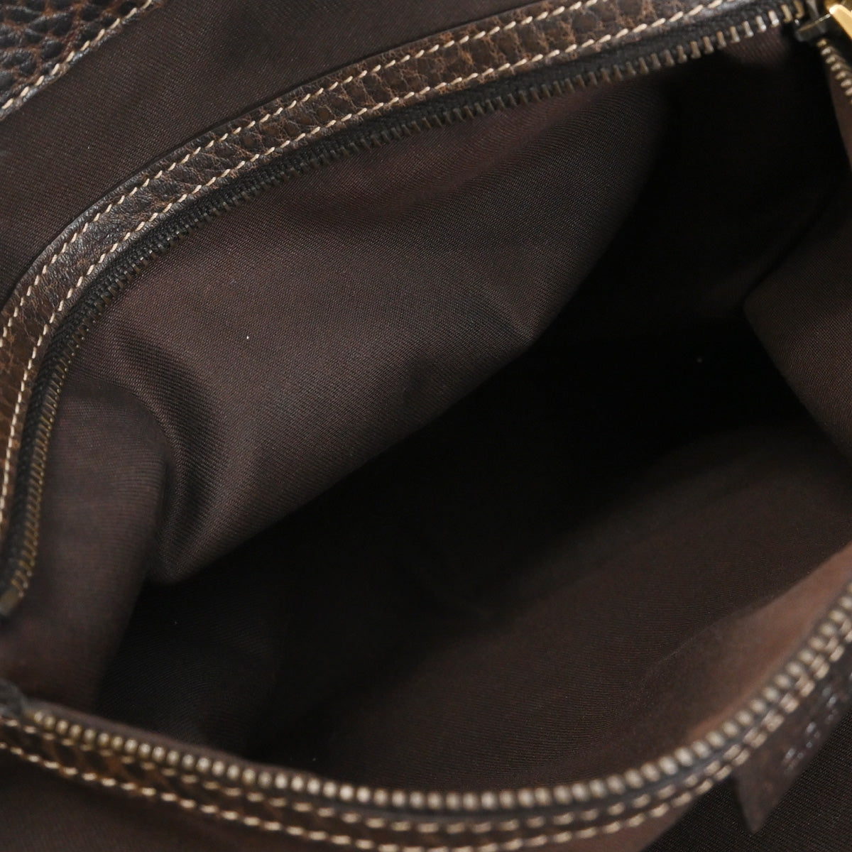 Gucci Dark Brown Guccissima Pelham Horsebit Handbag