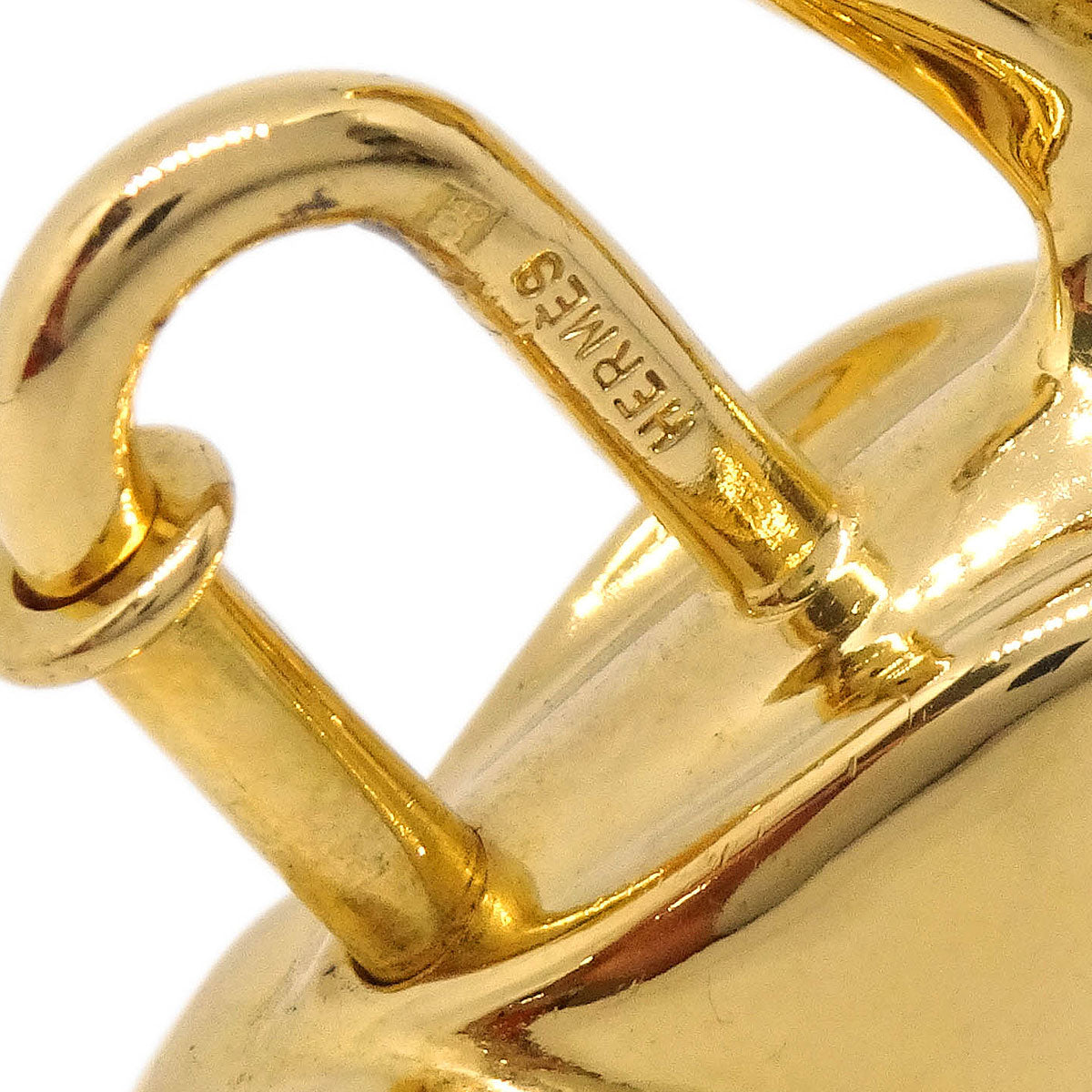 Hermes Pelican Motif 1992 Limited Cadena Padlock Gold Bag Charm