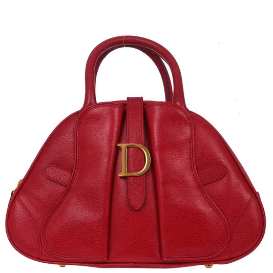 Christian Dior Red Double Saddle Handbag