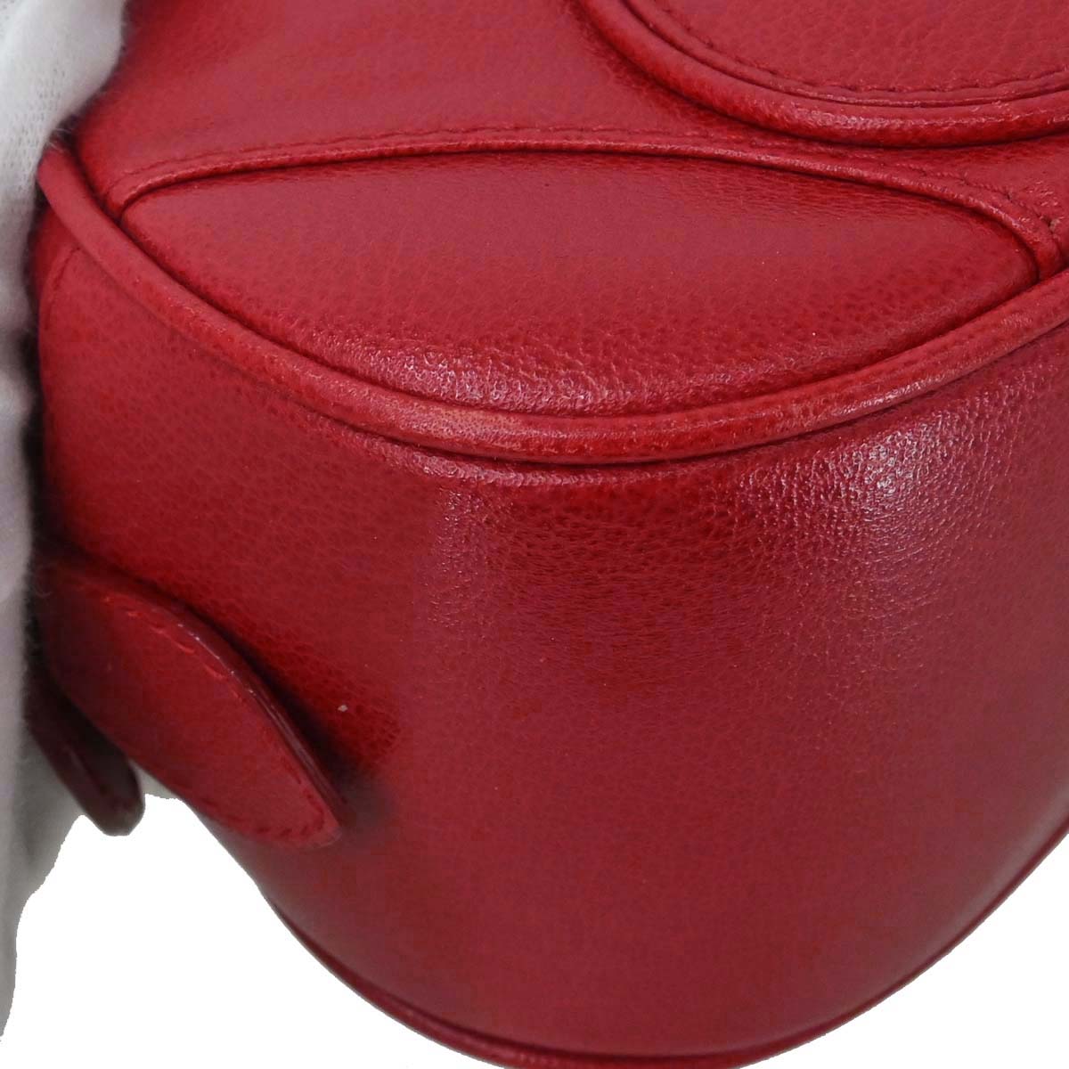 Christian Dior Red Double Saddle Handbag