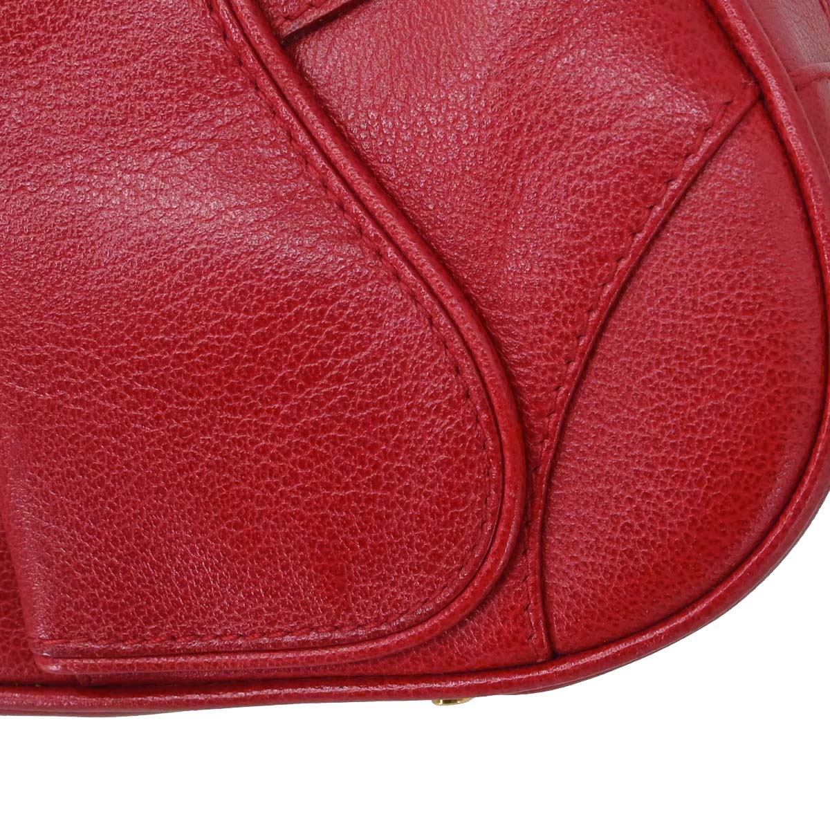Christian Dior Red Double Saddle Handbag