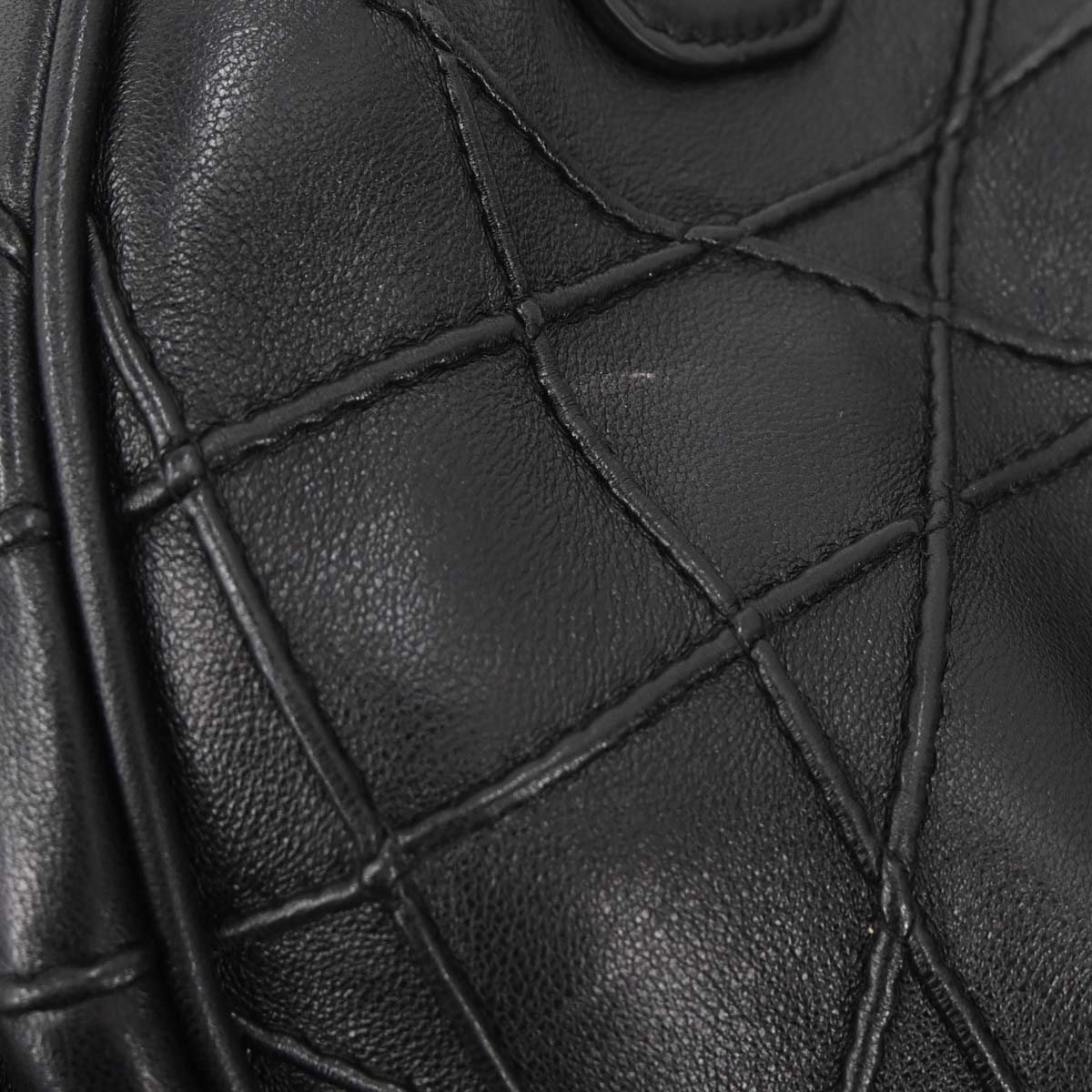 Christian Dior Black Leather Granville 2way Shoulder Handbag