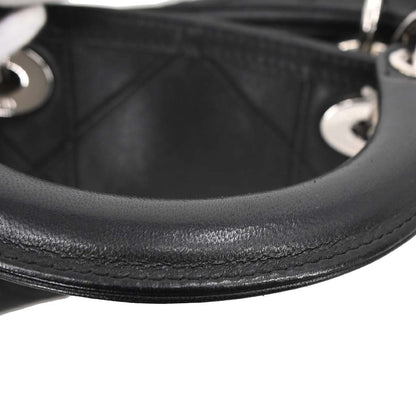 Christian Dior Black Leather Granville 2way Shoulder Handbag