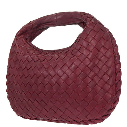 Bottega Veneta Bordeaux Lambskin Intrecciato Hobo Handbag