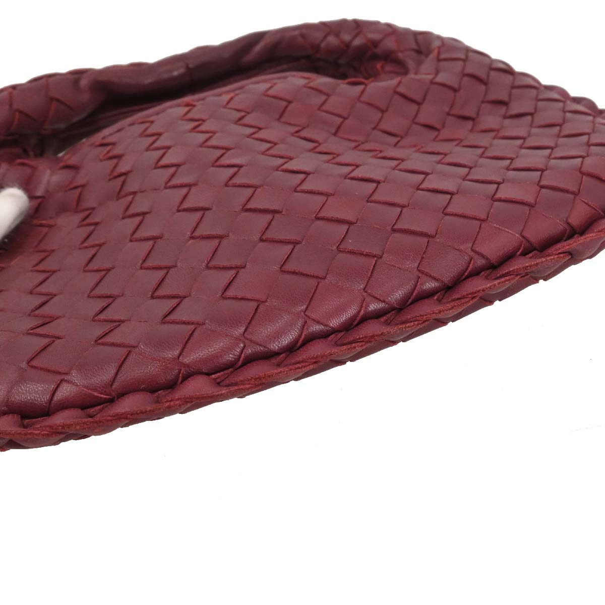 Bottega Veneta Bordeaux Lambskin Intrecciato Hobo Handbag