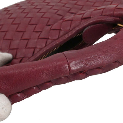 Bottega Veneta Bordeaux Lambskin Intrecciato Hobo Handbag