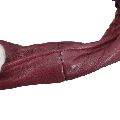 Bottega Veneta Bordeaux Lambskin Intrecciato Hobo Handbag
