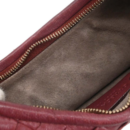 Bottega Veneta Bordeaux Lambskin Intrecciato Hobo Handbag