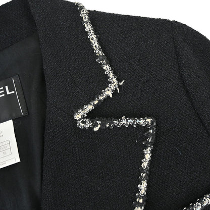 Chanel 2005 Black Emblem Double Breasted Coat #38