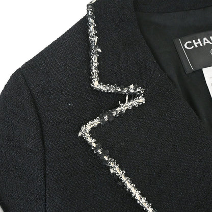 Chanel 2005 Black Emblem Double Breasted Coat #38