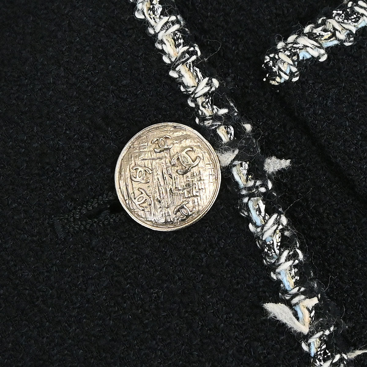 Chanel 2005 Black Emblem Double Breasted Coat #38