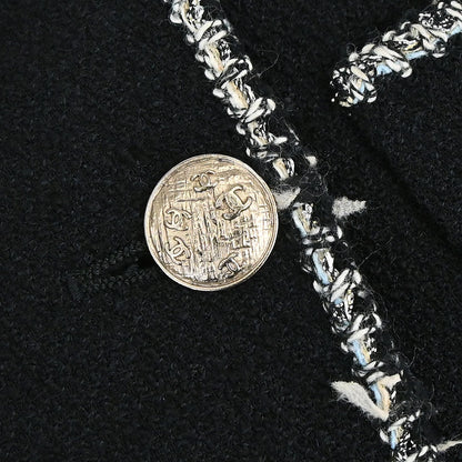 Chanel 2005 Black Emblem Double Breasted Coat #38