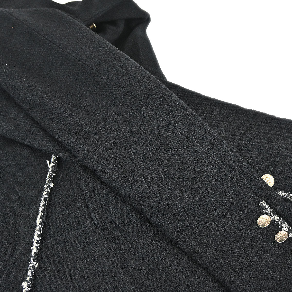 Chanel 2005 Black Emblem Double Breasted Coat #38