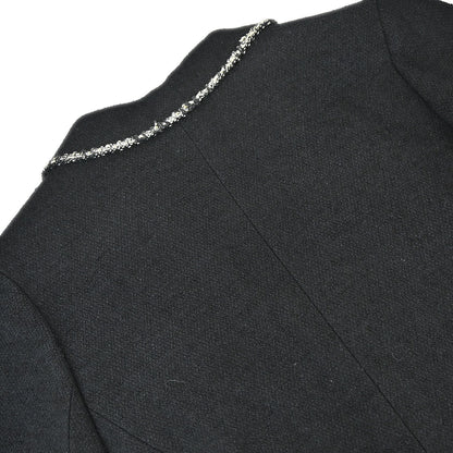 Chanel 2005 Black Emblem Double Breasted Coat #38
