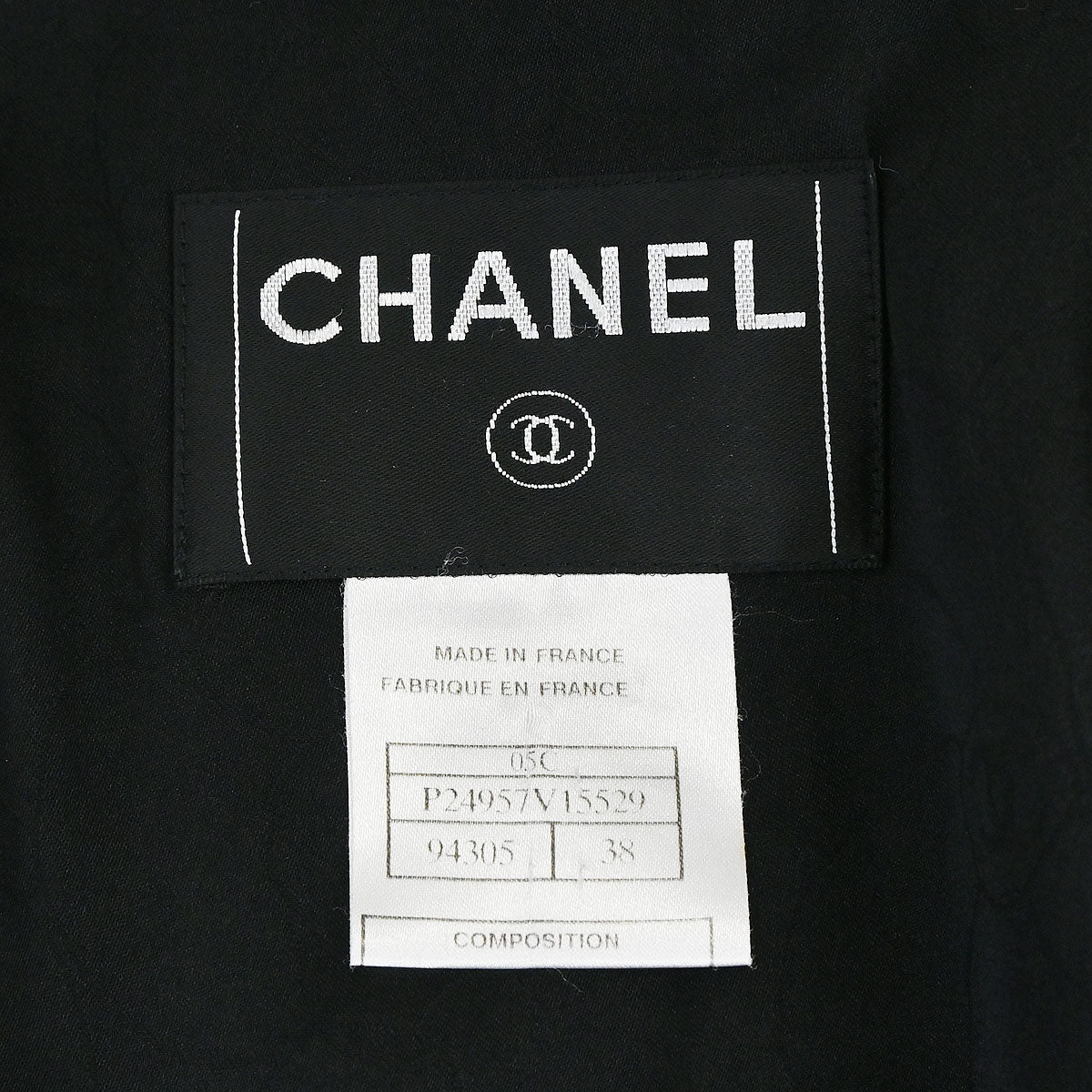Chanel 2005 Black Emblem Double Breasted Coat #38