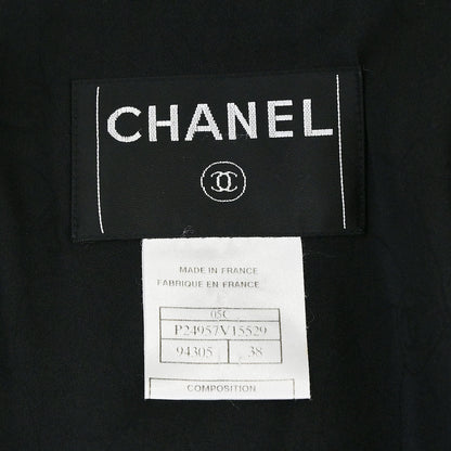 Chanel 2005 Black Emblem Double Breasted Coat #38