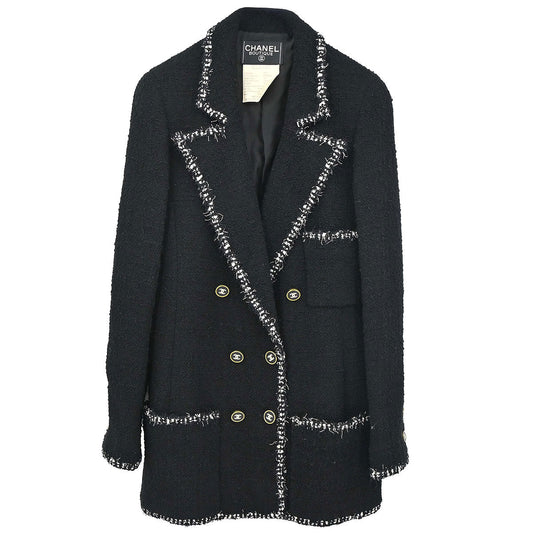 Chanel 1994 Double Breasted Jacket Black #38