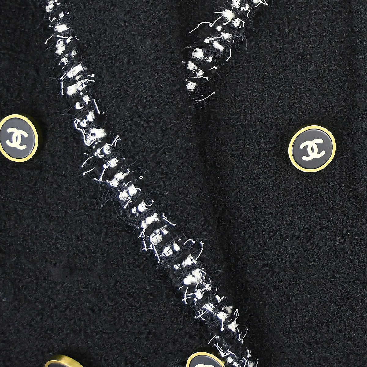 Chanel 1994 Double Breasted Jacket Black #38