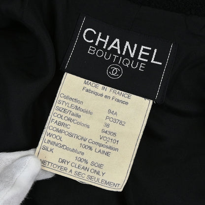 Chanel 1994 Double Breasted Jacket Black #38