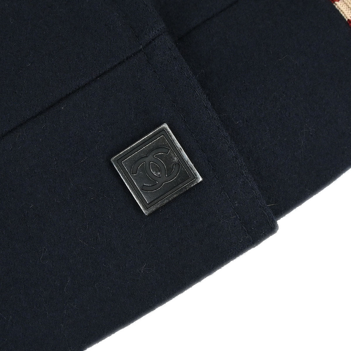 Chanel 2004 Sport Line Spring Letterman Bomber Jacket Navy #38