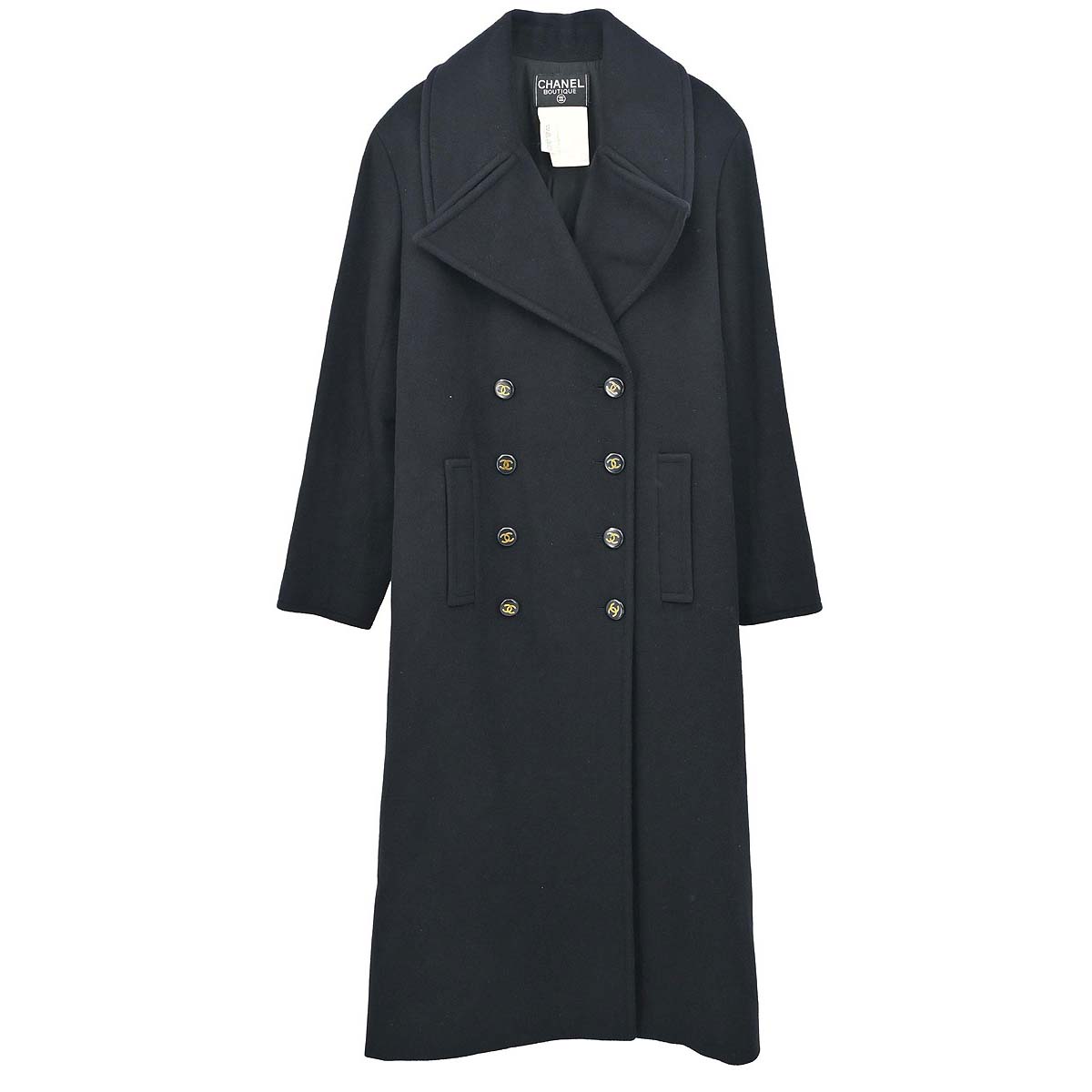 Chanel 1993 Coat Black #38