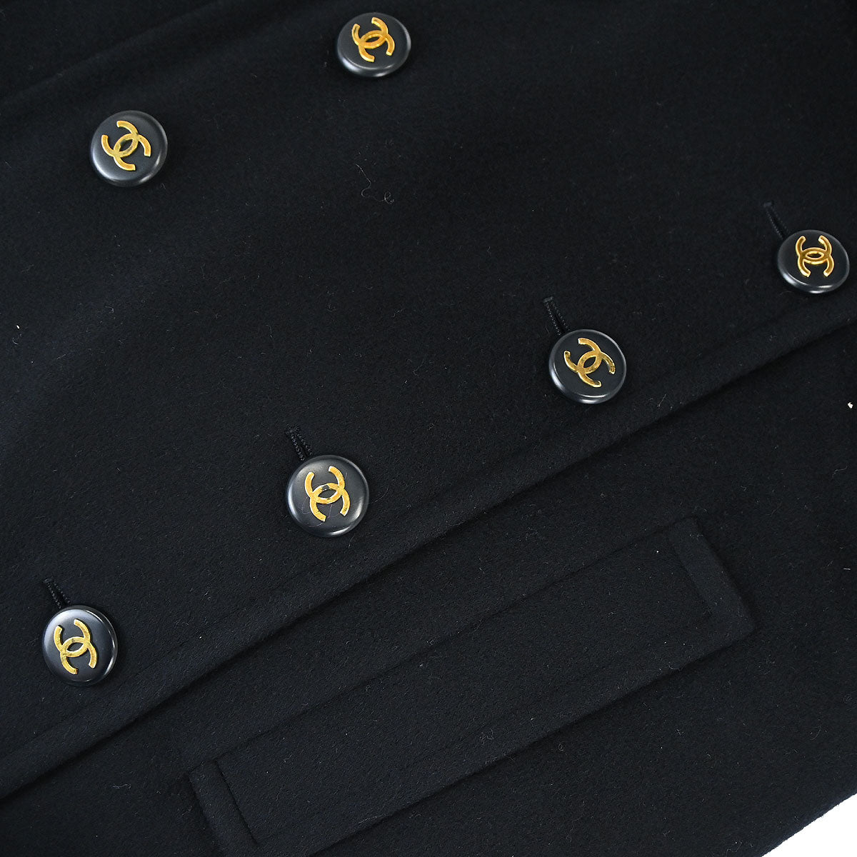 Chanel 1993 Coat Black #38