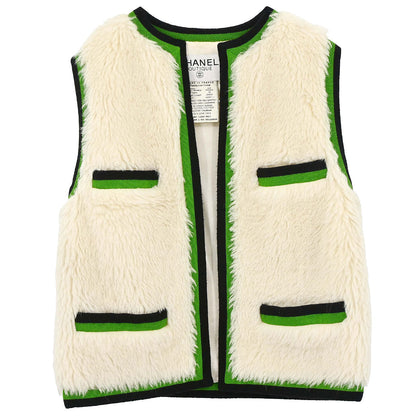 Chanel 1994 Sleeveless Vest Jacket White #34
