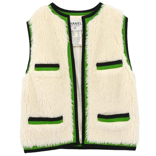Chanel 1994 Sleeveless Vest Jacket White #34