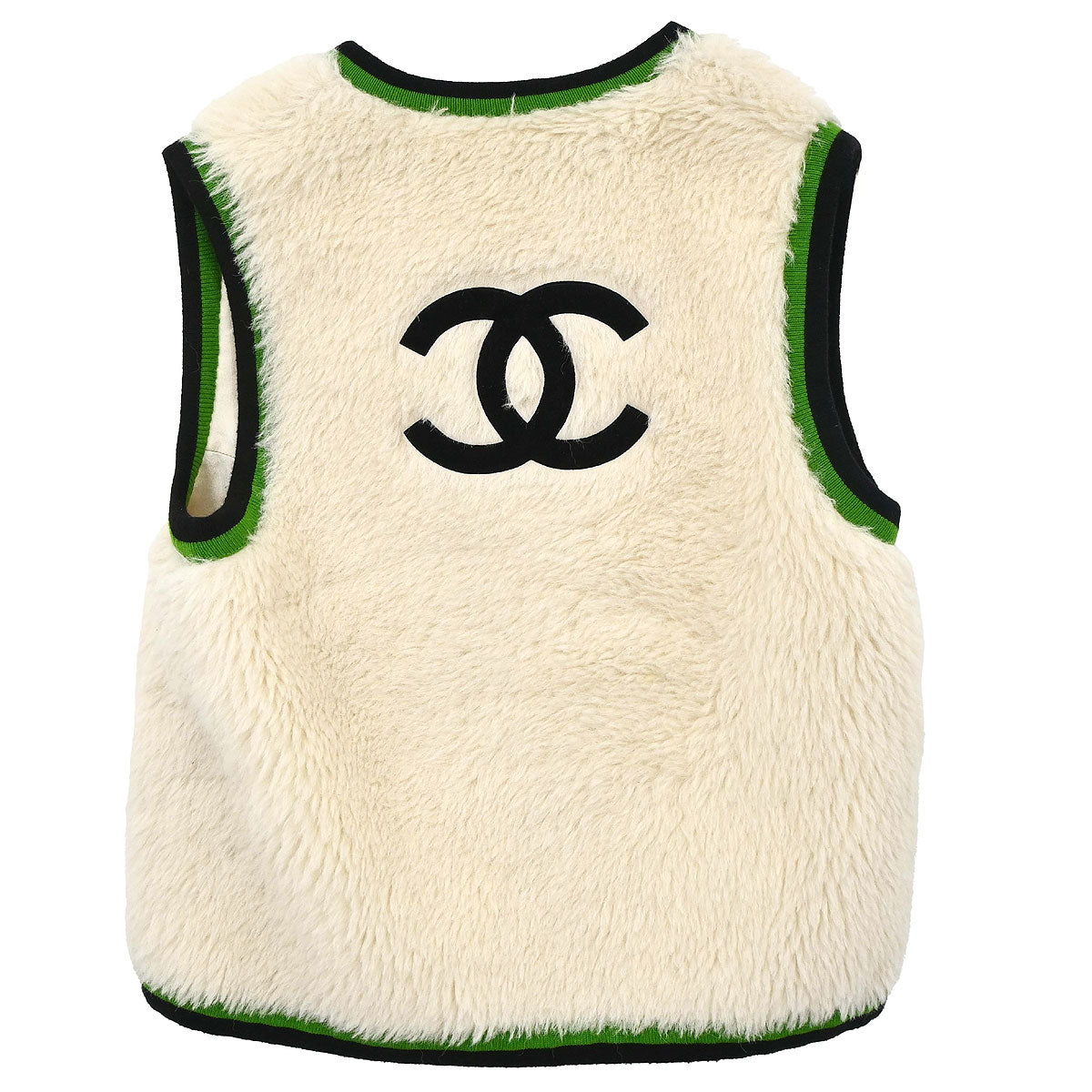 Chanel 1994 Sleeveless Vest Jacket White #34