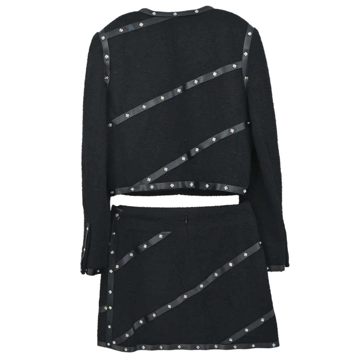Chanel 2003 Setup Suit Jacket Skirt Black #36
