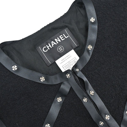 Chanel 2003 Setup Suit Jacket Skirt Black #36