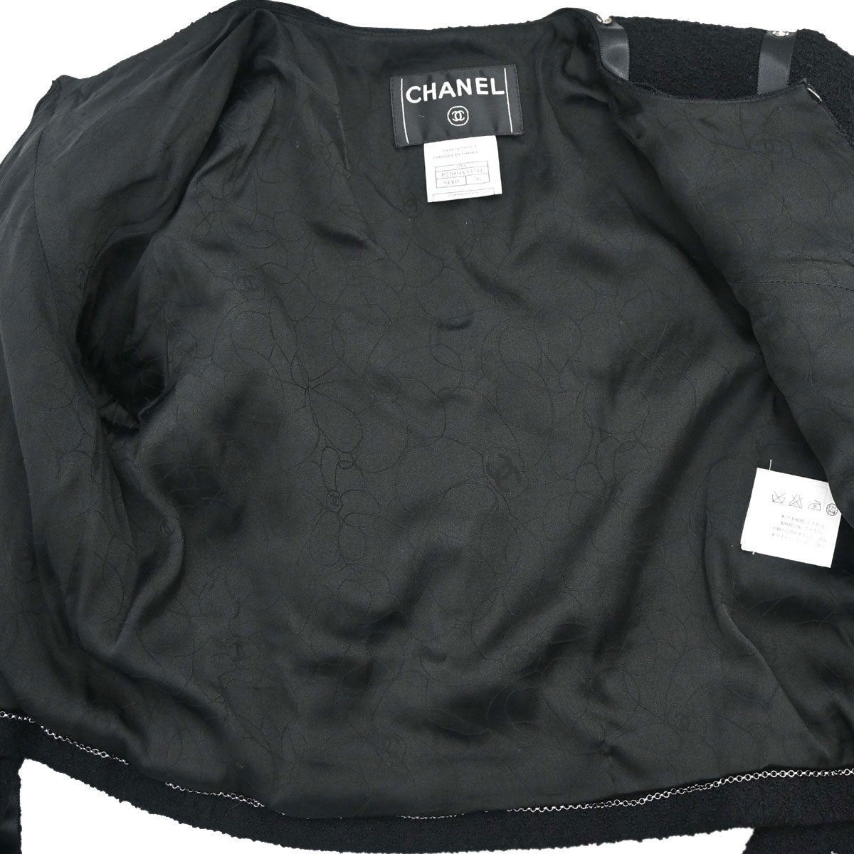 Chanel 2003 Setup Suit Jacket Skirt Black #36