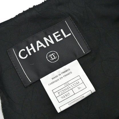 Chanel 2003 Setup Suit Jacket Skirt Black #36