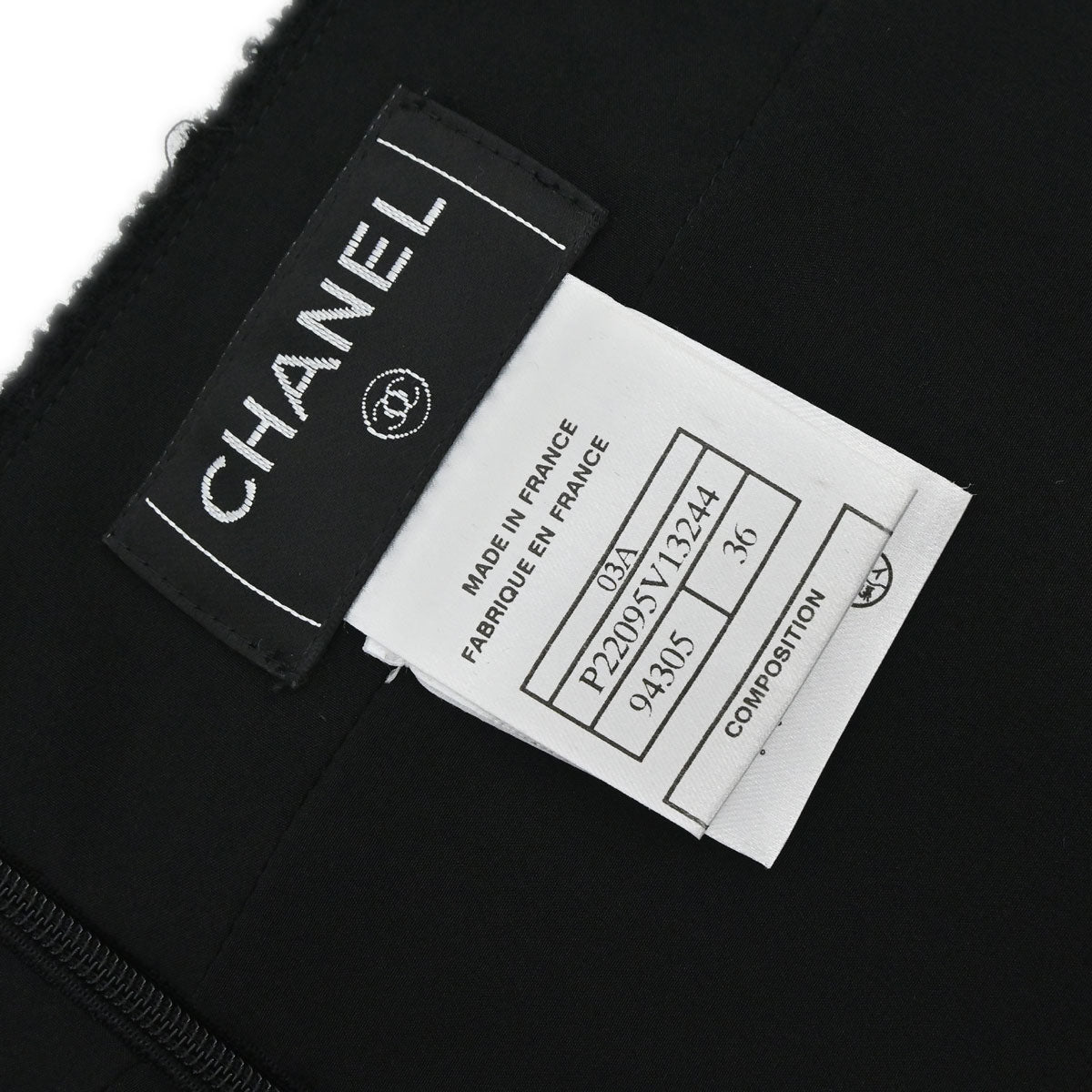 Chanel 2003 Setup Suit Jacket Skirt Black #36