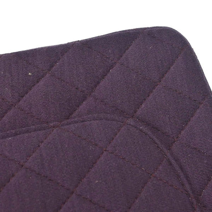 Chanel Purple Cotton Medium Classic Double Flap Shoulder Bag