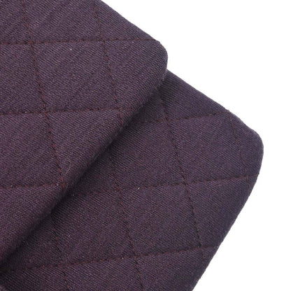 Chanel Purple Cotton Medium Classic Double Flap Shoulder Bag
